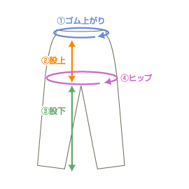 サイズパンツ