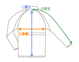 着丈約60cm\n袖丈約57cm\n\n細身です