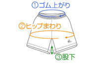 女子用ショートパンツ