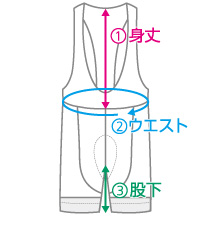 サイクルタイツ（ビブあり）